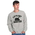 thumbnail image 1 of Let's Get Basted Turkey Day Unisex Plus Fleece Graphic Sweatshirt Brisco Brands 2X, 1 of 5