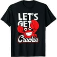 thumbnail image 1 of Let's Get Crackin Funny Crab Short Sleeve Black T-Shirt, 1 of 5