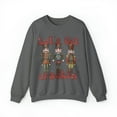 thumbnail image 1 of Let's Get Crackin Nutcracker Funny Christmas Sweatshirt Ugly Christmas Sweater Graphite Heather 3XL, 1 of 4