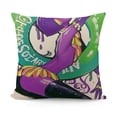 thumbnail image 1 of Let's Get Cray Bus Mask Throw Pillow Covers,Stripes Holiday Cushion Case Decoration for Sofa Couch, 1 of 5
