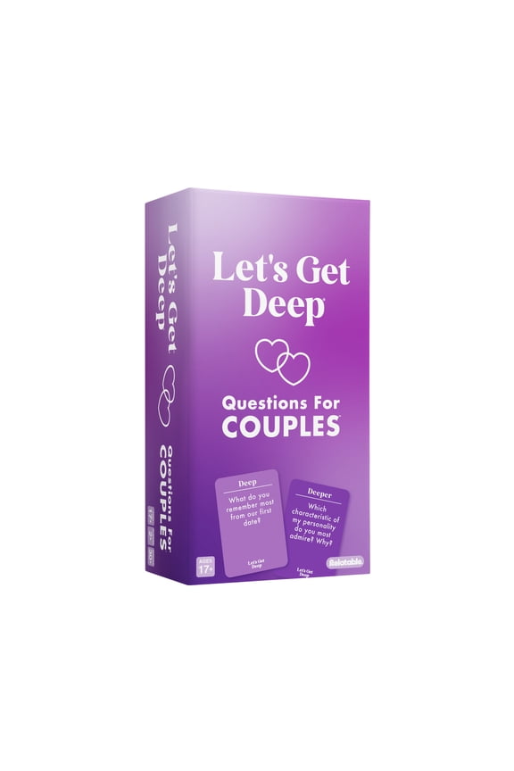 Let’s Get Deep by Relatable - Intimacy Card Game with 200 Questions, Perfect for Date Nights, Gifts for Bride to Be