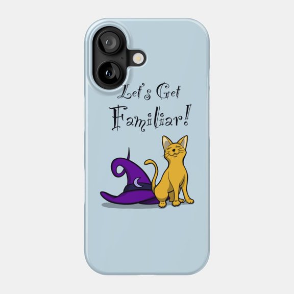 Let’s Get Familiar Yellow Retro Cute Witchy Cat Tough Case for iPhone 11-17 Pro Max