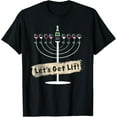 thumbnail image 1 of Let's Get Lit Funny Wine Lovers Hanukkah T-Shirt, 1 of 4