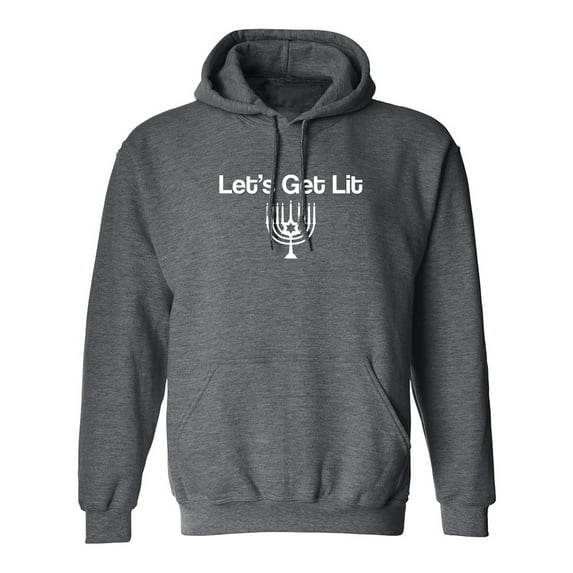 Let's Get Lit (Menorah) Adult Hooded Sweatshirt