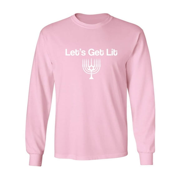 Let's Get Lit (Menorah) Adult Long Sleeve T-shirt