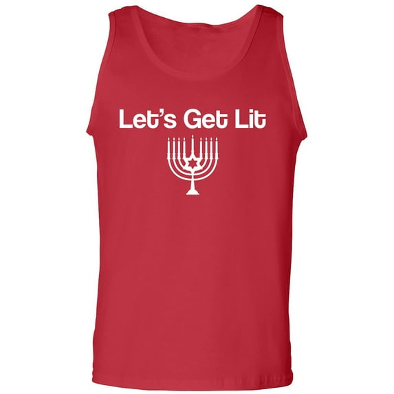 Let's Get Lit (Menorah) Adult Tank Top