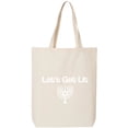 thumbnail image 1 of Let's Get Lit (Menorah) Cotton Canvas Tote Bag, 1 of 1