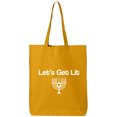 thumbnail image 1 of Let's Get Lit (Menorah) Cotton Canvas Tote Bag, 1 of 1