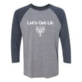 thumbnail image 1 of Let's Get Lit (Menorah) Unisex 3/4 Sleeve Baseball Raglan Tee, 1 of 2