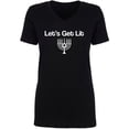 thumbnail image 1 of Let's Get Lit (Menorah) Womens V-Neck T-Shirt, 1 of 2
