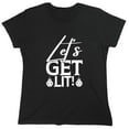 thumbnail image 1 of Let's Get Lit! Sarcastic Humor Novelty Funny Women's Casual Tees, 1 of 3
