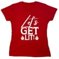thumbnail image 1 of Let's Get Lit! Sarcastic Humor Novelty Funny Women's Casual Tees, 1 of 3