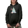 thumbnail image 1 of Let's Get Lit with Christmas Tree, Balls & Presents Art Gift, Black Hooded Sweatshirt or Hoodie, Small, 1 of 5