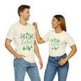 thumbnail image 1 of Let's Get Lucked Up Irish Clover Green Unisex Jersey Short Sleeve Tee, 1 of 10