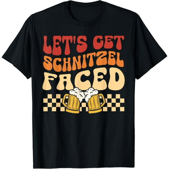 Let's Get Schnitzel Faced German Beer Oktoberfest Funny T-Shirt