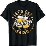 Let's Get Schnitzel Faced Oktoberfest German Funny Gift T-Shirt