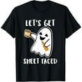 thumbnail image 1 of Let's Get Sheet Faced Boos Beer Drinking Boo Ghost Halloween T-Shirt, 1 of 3