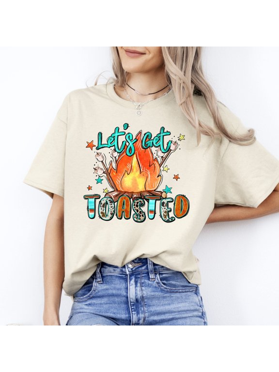 Let's Get Toasted Campfire Marshmallow T-Shirt