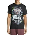 thumbnail image 1 of Let's Get Weird Trippy Cat Men's and Big Men's Graphic T-shirt, 1 of 6