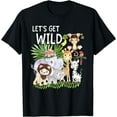 thumbnail image 1 of Let's Get Wild Zoo Animals Safari Party A Day At The Zoo T-Shirt, 1 of 3