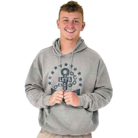 Let's Get Wrecked Summer Beach Anchor Hoodie Sweatshirt Women Men Brisco Brands M