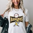 thumbnail image 1 of Let's Go Bananas Baseball T-Shirt, Funny Mascot Sports Tee, Banana Playing Baseball Shirt, Quirky Team Spirit Outfit, Humorous Baseball Gift, 1 of 5