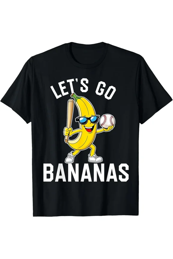 Let's Go Bananas Funny Banana Cute Design Fruit Lover Humor Unisex T-Shirt