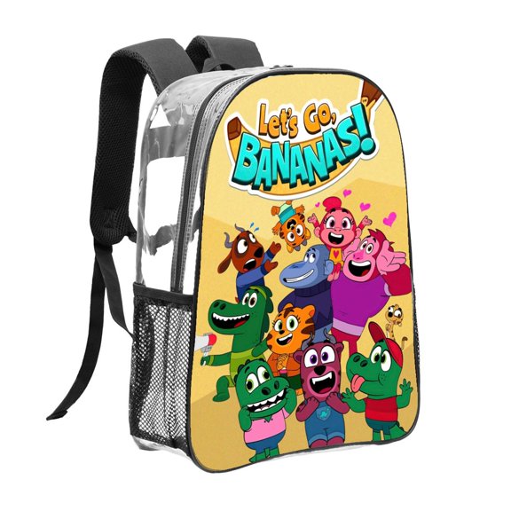 Let's Go, Bananas! Pattern Transparent Backpack Lightweight And fashionable Showcasing Personality And Leading The Trend