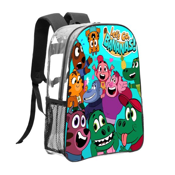 Let's Go, Bananas! Pattern Transparent Backpack Lightweight And fashionable Showcasing Personality And Leading The Trend