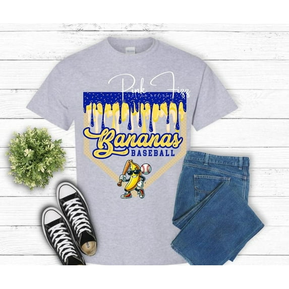 Let’s Go Bananas T-Shirt, Funny Bananas Baseball Tee, Cute Fruit Sports Shirt, Quirky Baseball Fan Gift, Humorous Game Day Tee
