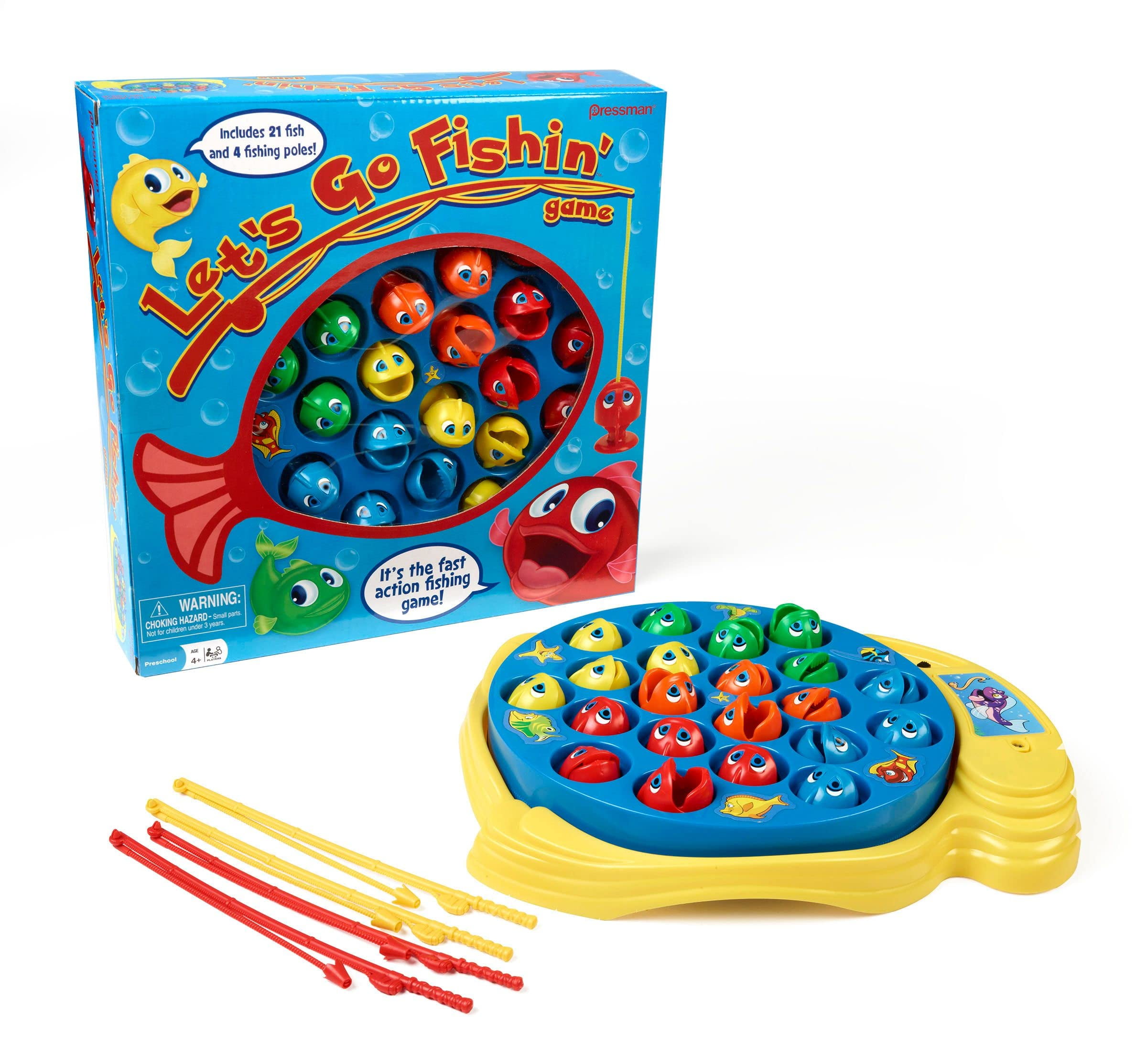 HOTBEST Magnetic Fishing Game Kiddie Toy Water Fishing Poles Working Reels  Nets Colorful Fish