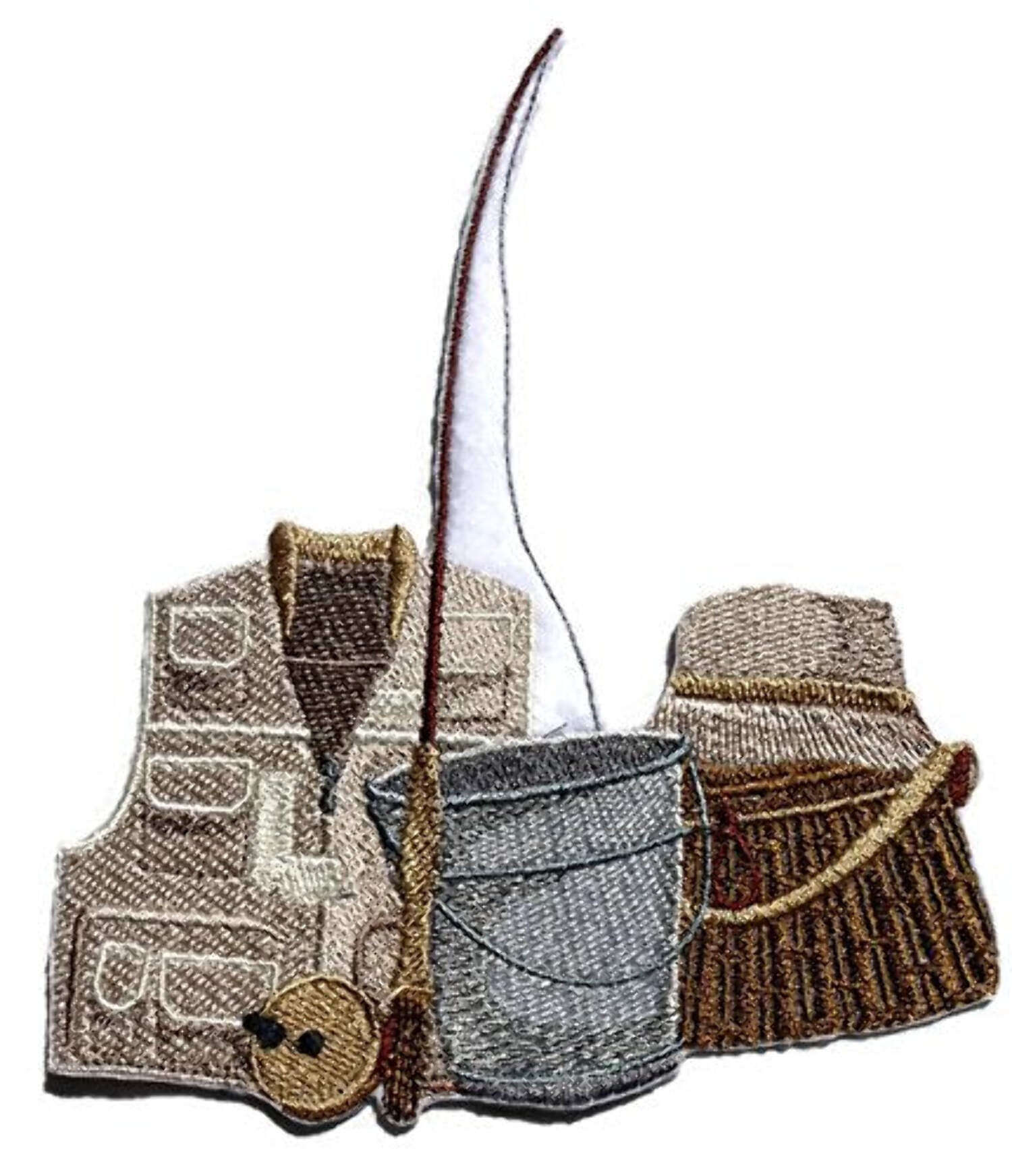 Let's Go Fishing Custom And Unique[ Fly Fishing Gear ] Embroidered Iron On/Sew patch [6" x 4.86"]]
