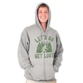 thumbnail image 1 of Let's Go Get Lost Bigfoot Legend Myth Unisex Fleece Graphic Zip Up Hoodie Brisco Brands 2X, 1 of 5