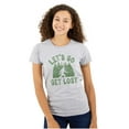 thumbnail image 1 of Let's Go Get Lost Bigfoot Legend Myth Womens Fitted Plus Size Graphic Tee Brisco Brands 2X, 1 of 5