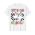 thumbnail image 1 of Let's Go Ghouls Halloween Pumpkin Retro Groovy T-Shirt, 1 of 5