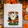 thumbnail image 1 of Let’s Go Ghouls Halloween T-Shirt, Cute Ghost Pumpkin Tee, Funny Spooky Fall Outfit, Trendy Casual Shirt, 1 of 2