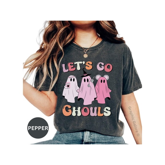 Let's Go Ghouls Halloween Tee, Let's Go Ghouls Shirt, Retro Halloween Shirt, Girls Halloween Graphic Tee, Funny Halloween Gifts Shirt