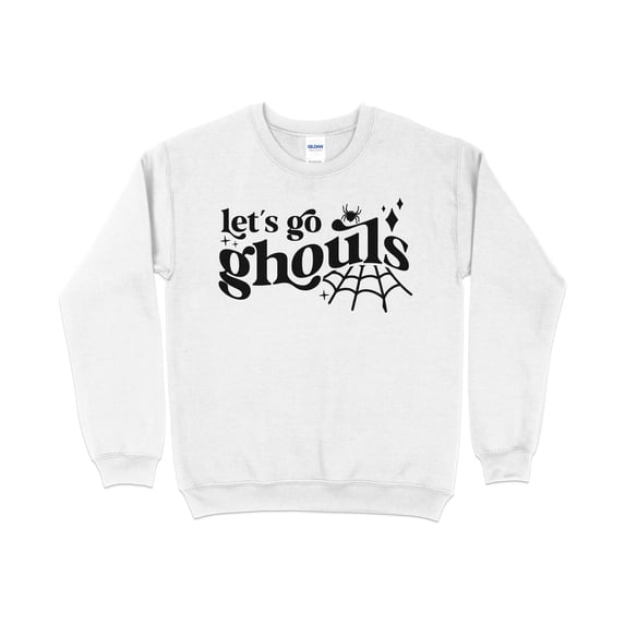 Let's Go Ghouls, Hallween Sweatshirt, Halloween Sweatshirt, Funny Halloween Shirt, Skeleton Shirt, Fall Shirt, Cute Womens Fall T-shirt