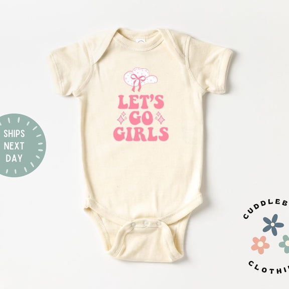 Let's Go Girls Baby Bodysuit, Western Baby Bodysuit, Cowgirl Baby Romper, Farm, Country, Cute Baby Girl, Granddaughter