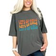 thumbnail image 1 of Let's Go Girls, Quote to Encourage Your Friends, Groovy Retro Wavy Text, Pepper Comfort Colors T-Shirt, 3XL, 1 of 1