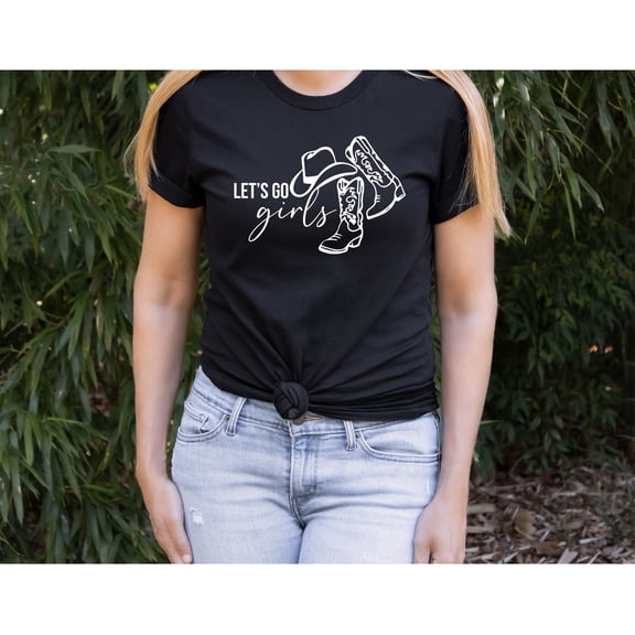 Let's Go Girls Shirt, Let's Go Girls Hat Shirt, Western Graphic Tee, Trendy Howdy Shirt, Bridal Party Shirts, Hat Shirt