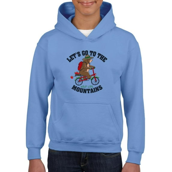 Let's Go Mountains Bear Hoodie Juniors -Image by Shutterstock, Small
