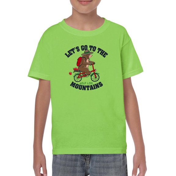 Let's Go Mountains Bear T-Shirt Juniors -Image by Shutterstock,  Large