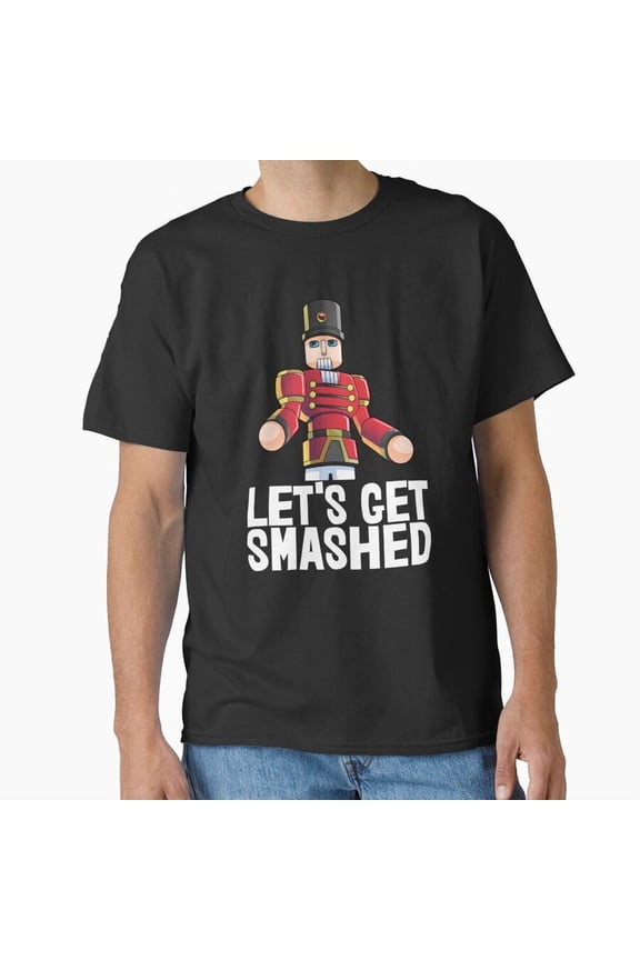 Let’s Go Smashed Holiday Cheer Festive Christmas Fun Meme Play Unisex T-Shirt, up to size 5XL