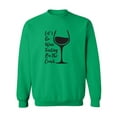 thumbnail image 1 of Let's Go Wine Tasting On The Couch Crewneck Sweatshirt, 1 of 3