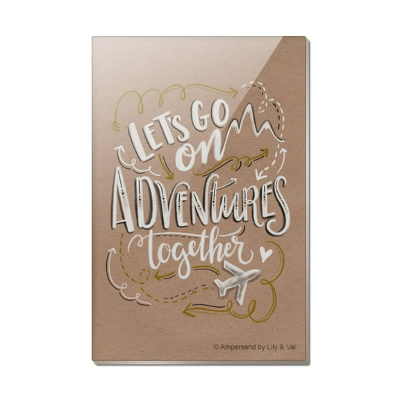 Let's Go on Adventures Together Rectangle Acrylic Fridge Refrigerator Magnet