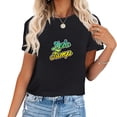 thumbnail image 1 of Let's Jump Graffiti Art Fashionable Women's Short Sleeve Graphic Tee with Cute Print Back To School Gifts, 1 of 5