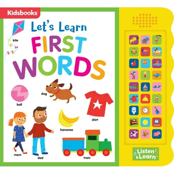 Pre-Owned 27-Button Sound Book Let's Learn First Words (Board book) 162885491X 9781628854916