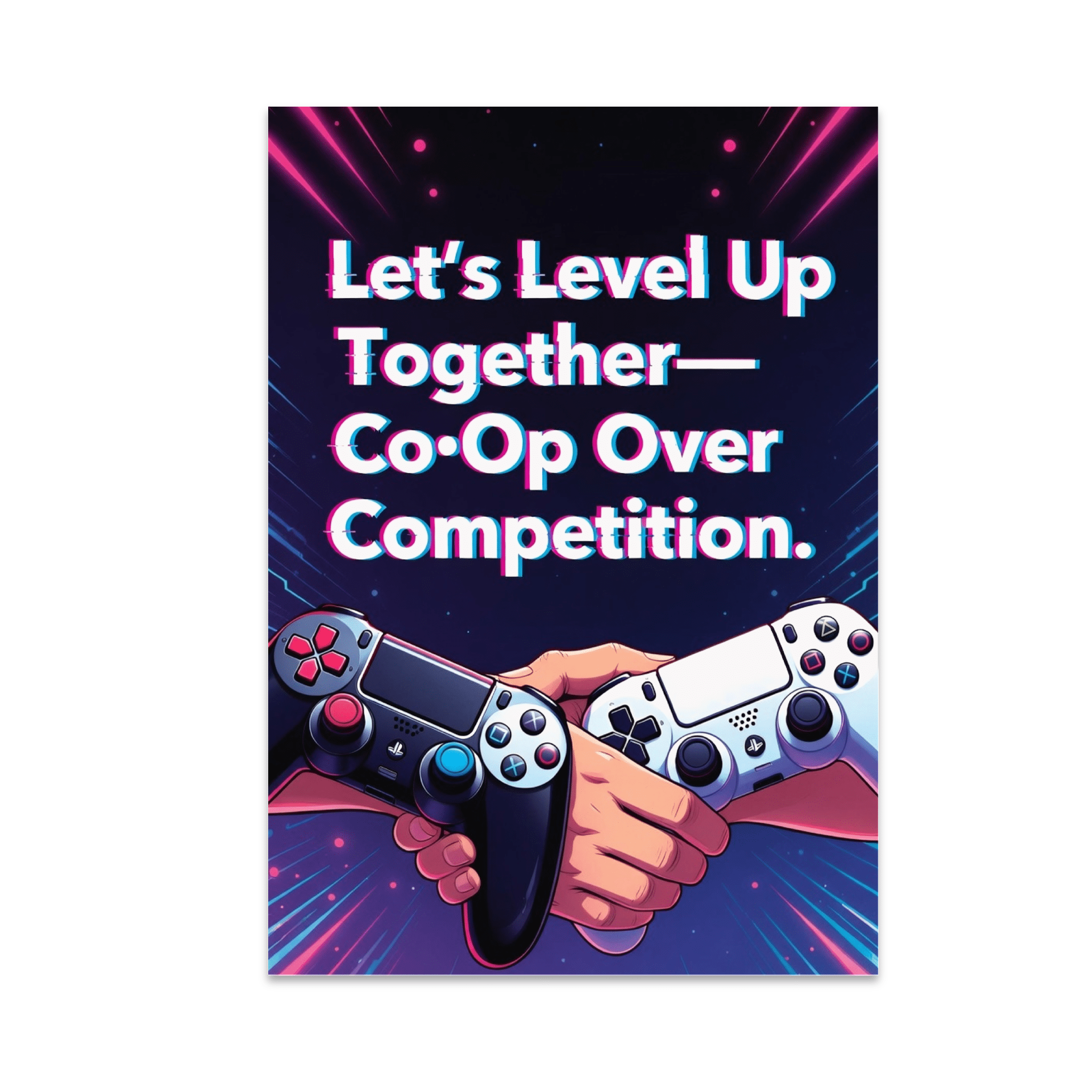 Let’s Level Up Together - Gamer Wall Art - 13x19 Poster Print - Walmart.com