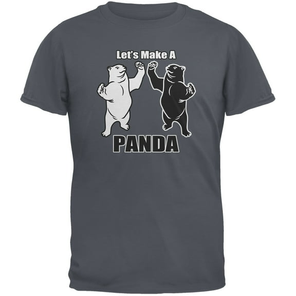 Let's Make A Panda Funny Charcoal Youth T-Shirt - X-Large(18)